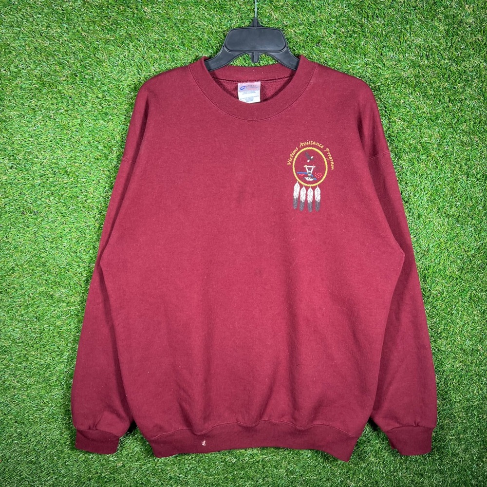 Port and Company Shoshone-Bannock Tribes Wellness Gathering Sweatshirt Maroon L